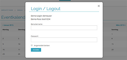 Modal login Modal login